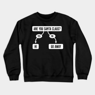 Are You Santa Claus? - Funny, Cute Flowchart Crewneck Sweatshirt